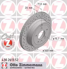 Гальмівний диск, ZIMMERMANN 430261352