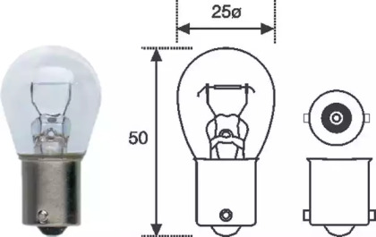 Лампа накаливания, фонарь указателя поворота, MAGNETI MARELLI 008506100000