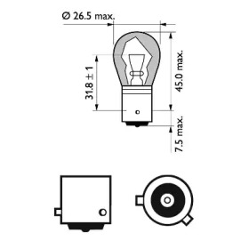 Лампа накаливания, фонарь указателя поворота 12496NAB2 PHILIPS #0