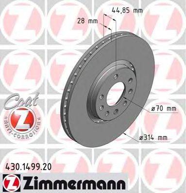 Гальмівний диск 430149920 ZIMMERMANN #0